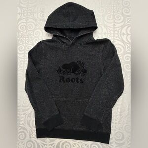 Roots Charcoal Hoodie with Logo